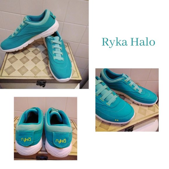 Ryka Halo Shoes - Women's Slip on Sneaker Turquoise Size 8.5